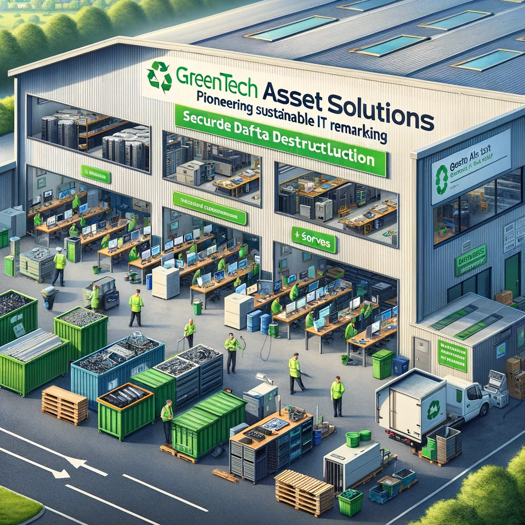 eco-friendly warehouse of GreenTech Asset Solutions in Naas, Ireland, showcasing the heart of their IT asset remarketing operations.